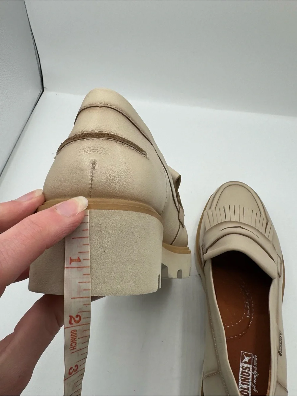 Pikolinos Salamanca lug sole chunky fringe loafer comfort size 41 NEW academia
